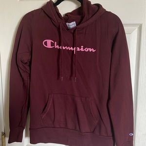 Burgundy champion hoodie